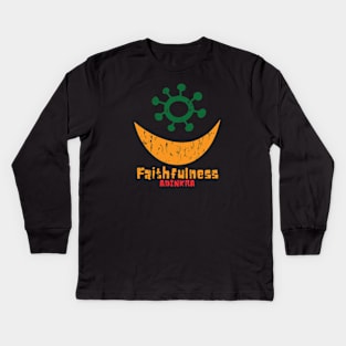 Faithfulness | Adinkra Symbol | Afrocentric Symbol Kids Long Sleeve T-Shirt